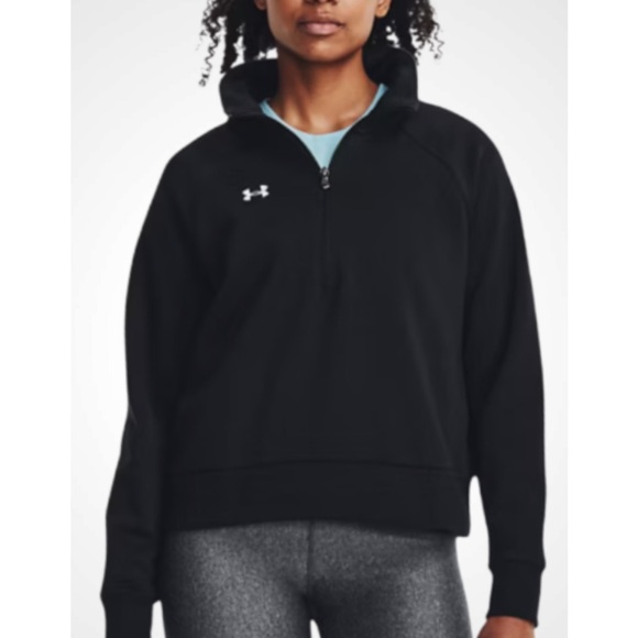 Under Armour Tops - Under Armour Women's Black Quarter-Zip Sweatshirt Front Pocket XL